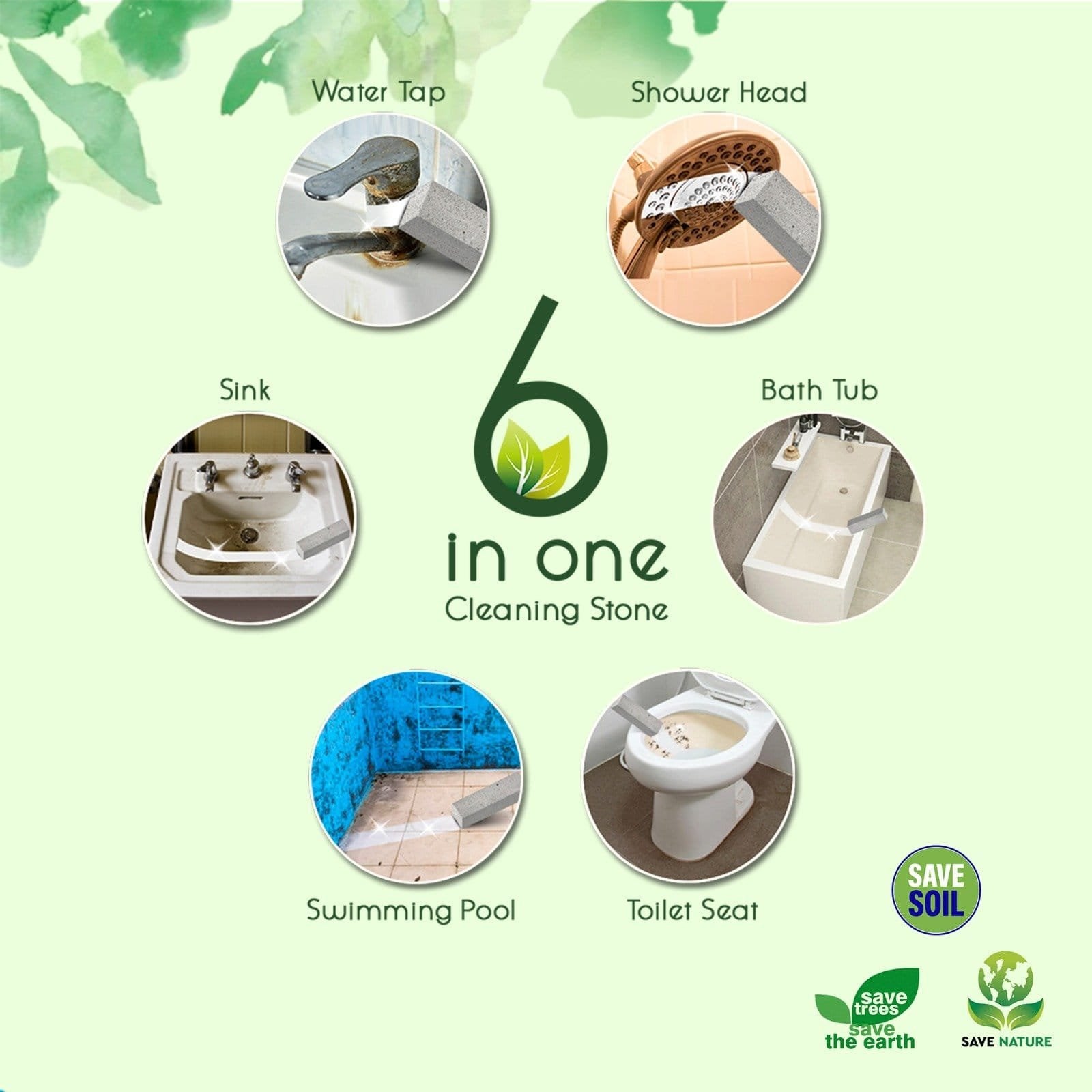 Buy 6 Pack of Pumice Stone for Toilet Bowl Cleaner